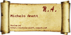 Michels Anett névjegykártya